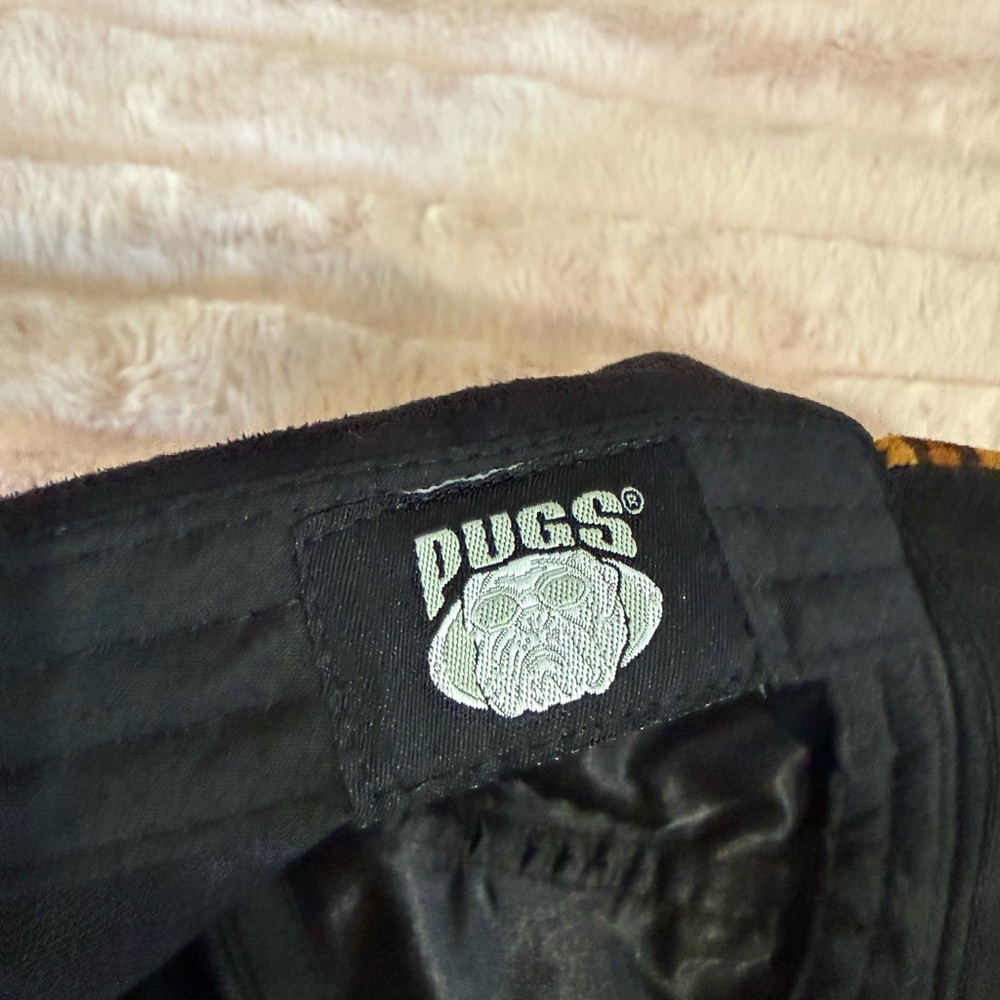 Pugs Leopard Print Baseball Cap with Script Logo - Picture 2 of 3